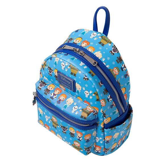 Loungefly Disney Frozen Chibi Mini Backpack Elsa Anna Olaf Bag AOP Vegan Leather - Picture 11 of 13